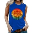 thumbnail image 1 of Jikolililili Womens Summer Tank Tops Crew Neck Sleeveless Solid Color Casual Loose Fit Tee Shirts, 1 of 5