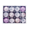 thumbnail image 1 of JikouIivo 12PCS Christmas Ball Ornaments, Xmas Tree Decorations, Holiday Hanging Balls (Purple, 2.36"), 1 of 2