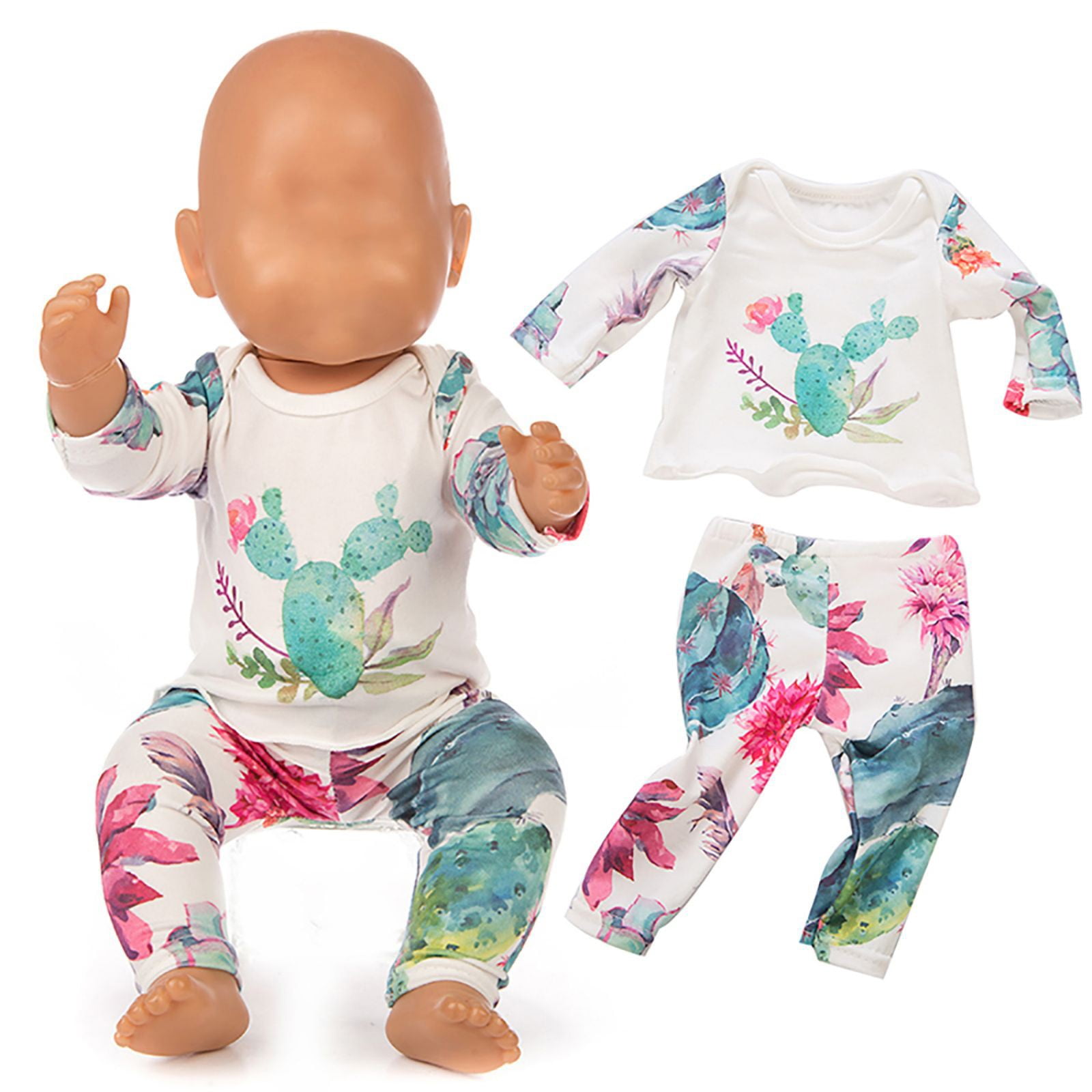 JikouIivo Baby Doll Clothes Outfits Casual Wear for 14-18 Inch Doll ...