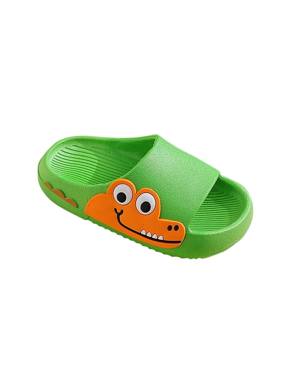 JikouIivo Bubble Slides Slides Smiley Face Slippers Toddler Baby Sandals Cartoon Animal Soft And Non-Slip Kids Home Slipper Children's Shose