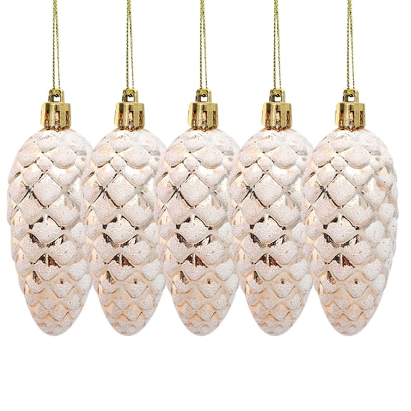 JikouIivo Christmas Pine Cone Ornaments Natural Pine Cones Pine Cones Decorations Farmhouse Christmas Ornaments Crafts with String Bell for Xmas Tree Hanging Decor