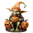 thumbnail image 1 of JikouIivo Halloween Pumpkin Alien Outdoor Decoration, Porch Halloween Decorations Lighted Pumpkin Outdoor, 1 of 5
