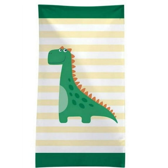 JikouIivo Dinosaur Beach Towel - Cartoon Dinosaurs 30” x 60” Polyester Camping Towels for Boys Kids Quick Dry Ultra Absorbent Super Soft Beach Blanket Pool Travel Swimming Bath Shower Towel
