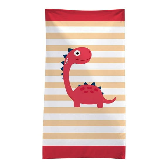 JikouIivo Dinosaur Beach Towel - Cartoon Dinosaurs 30” x 60” Polyester Camping Towels for Boys Kids Quick Dry Ultra Absorbent Super Soft Beach Blanket Pool Travel Swimming Bath Shower Towel