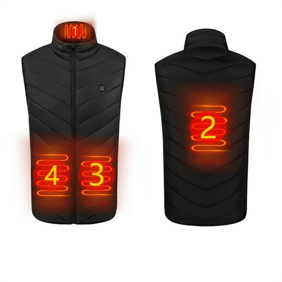JikouIivo Heated Vest, Unisex Heated Clothing for men women, Lightweight USB Electric Heated Jacket,Adjustable Size for Hiking（XL）