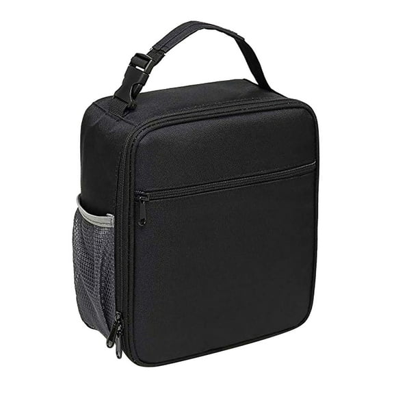 JikouIivo Large Portable Cooler Lunch Box with Adjustable Shoulder Strap，Keep Warm Cold and Fresh,for School/Office/Beach/Picnic,Back to School,9.1 х 4.3 х 10.2 in,Black