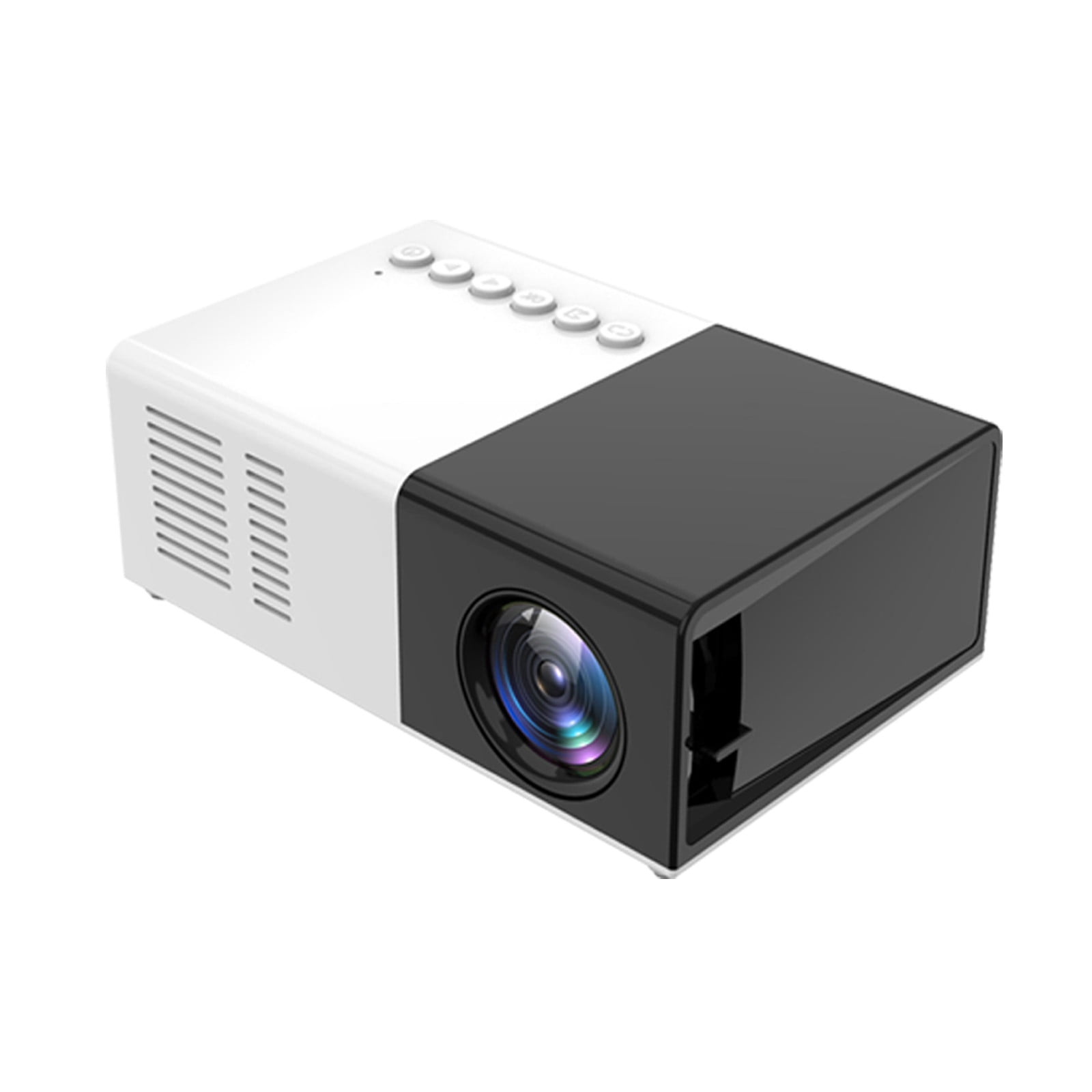 JikouIivo Mini Projector HD 1080P LED Portable Projector Support Outdoor Mobile Power Supply，Black