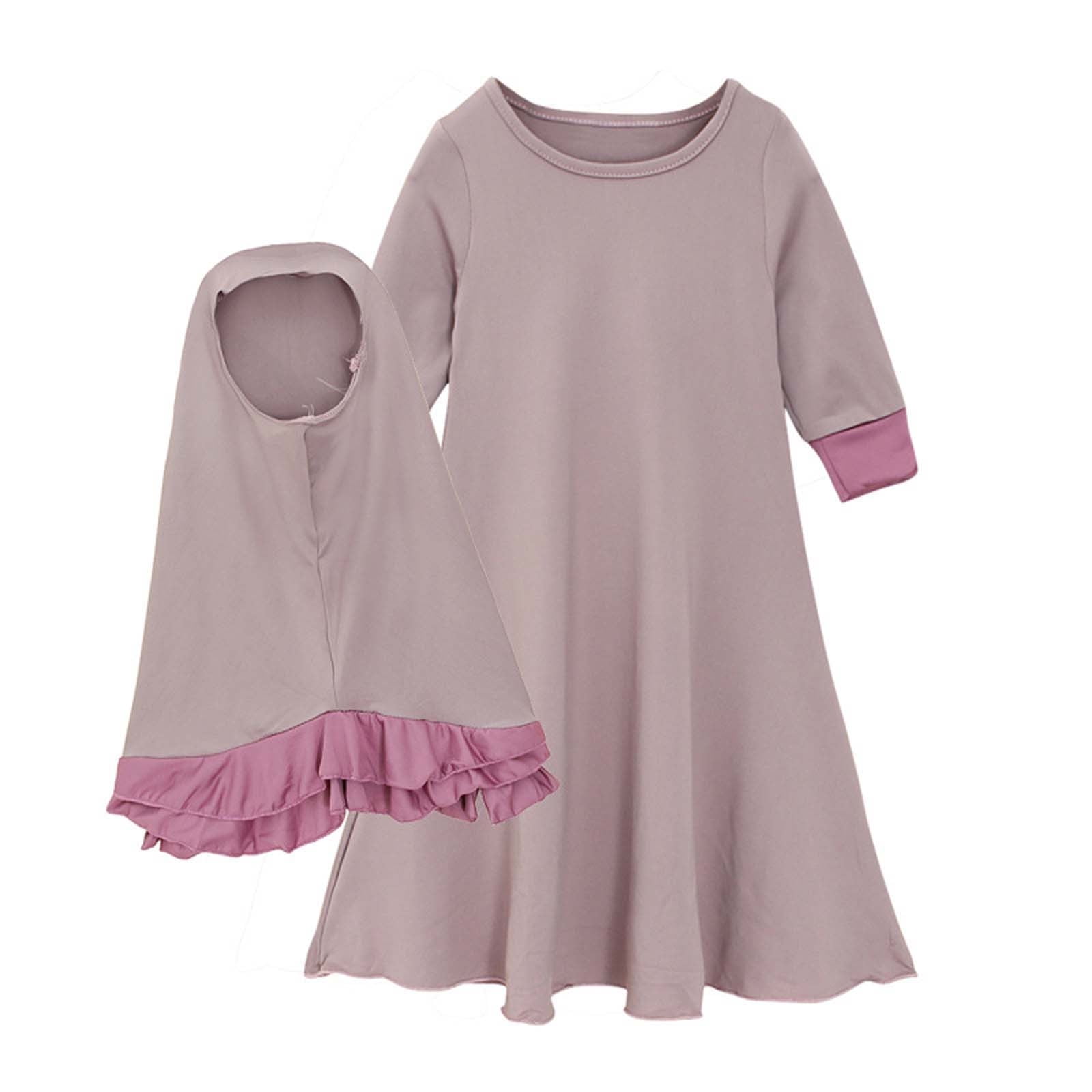 2025 - Moslim baby-meisjes abaya met hijab, full-body robe, burka, maxi