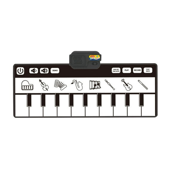 JikouIivo Piano Playmat Baby Musical Dance Mat 31 Inch with 8 Different Musical Instruments Sounds Learning & Education Toys Gift for Boys Girls Christmas