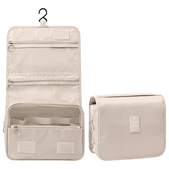 JikouIivo Toiletry Bag Hanging Travel Makeup Organizer with TSA Approved Transparent Cosmetic Bag Makeup Bag for Full Sized Toiletries