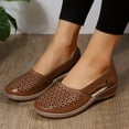 thumbnail image 1 of JikouIivo Woman Summer Fashion Casual Sandals Casual Flat Solid Color Loophole Shoes, 1 of 4