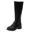 thumbnail image 1 of JikouIivo Women Mid Calf Zipper Boots Retro Casual Thick Low-heeled Shoes Autumn Winter Boots Plus Size Christmas, 1 of 9