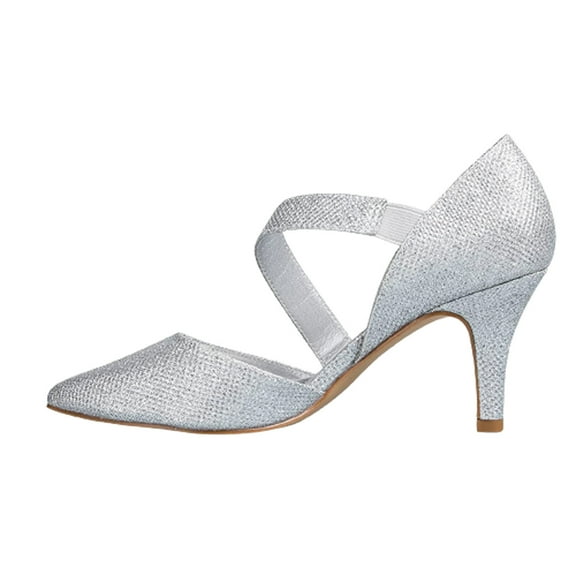 JikouIivo Women's Banquet Slim High Heel Side Space Professional formal Sleeve Shoes Women Shoes Christmas