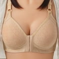thumbnail image 1 of JikouIivo Women's Plus Size Front Closure U-Back Underwire Wide Strap Everyday Bra Push up Bra Smooth Back Seamless, 1 of 3