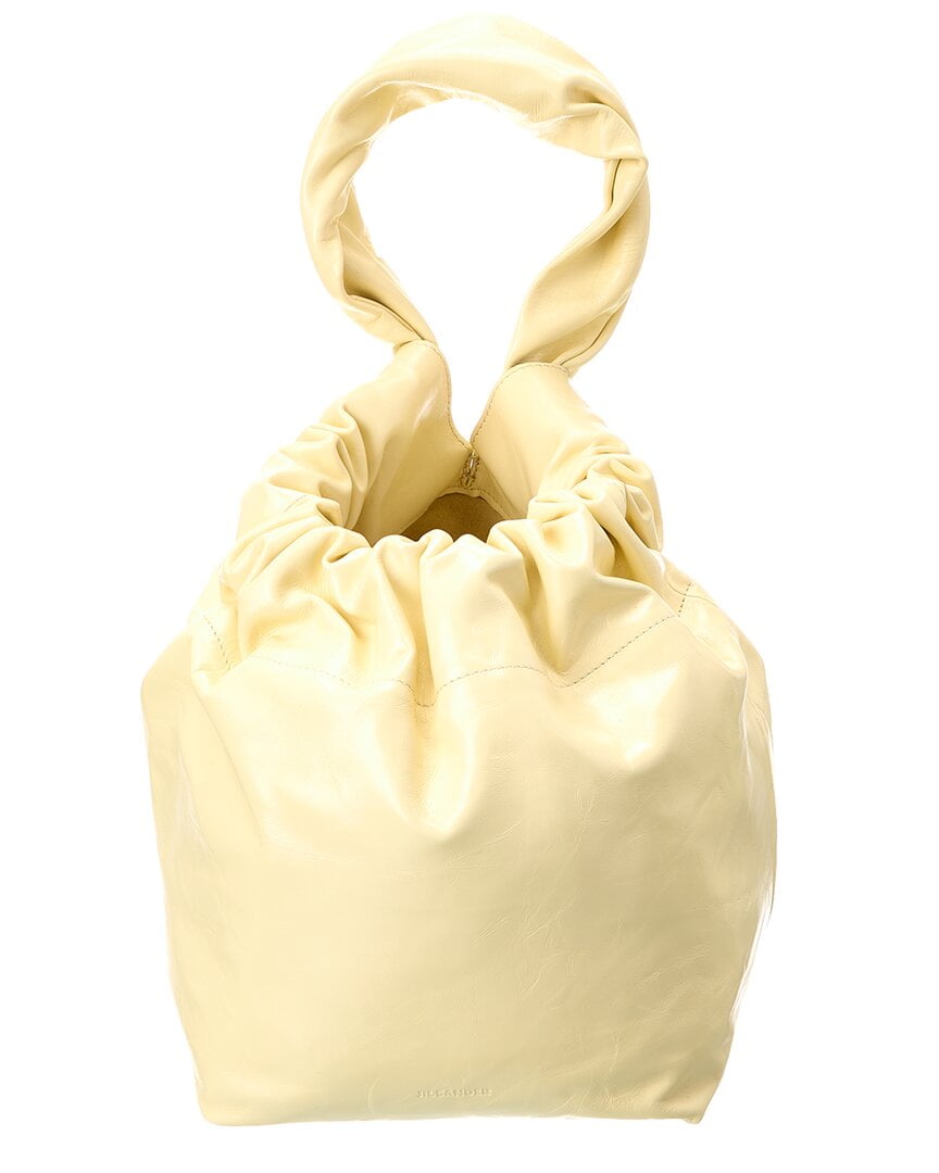 Jil Sander Drawstring Leather Bucket Bag, Yellow - Walmart.com
