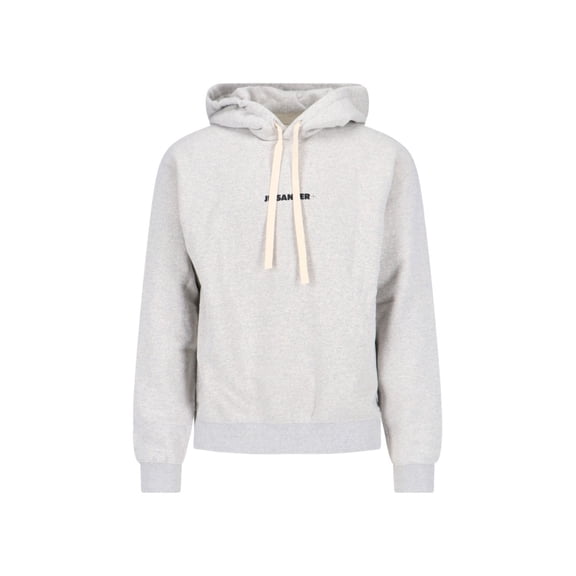 Jil Sander Logo Hooded Sweatshirt – Grey (Men's)