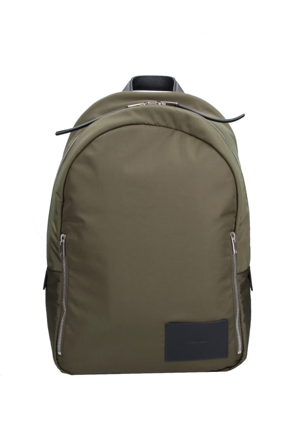 Men's Green Urban Double Zip Fabric Backpack Green