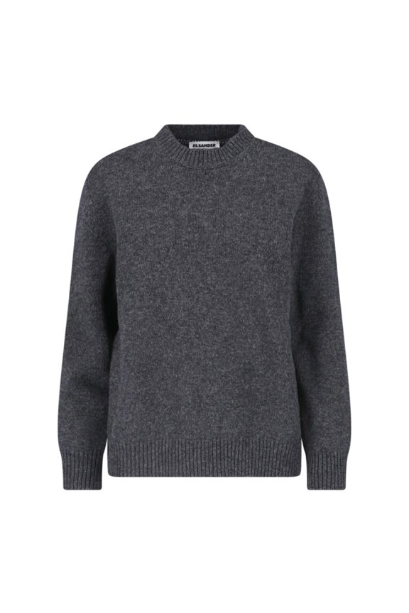 Textured Grey Knit Sweater With Open Slit Detail (Women's)