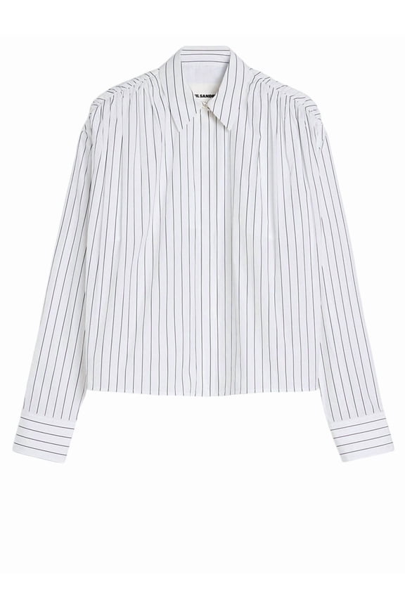 Vertical Striped Cotton Shirt (Women's)