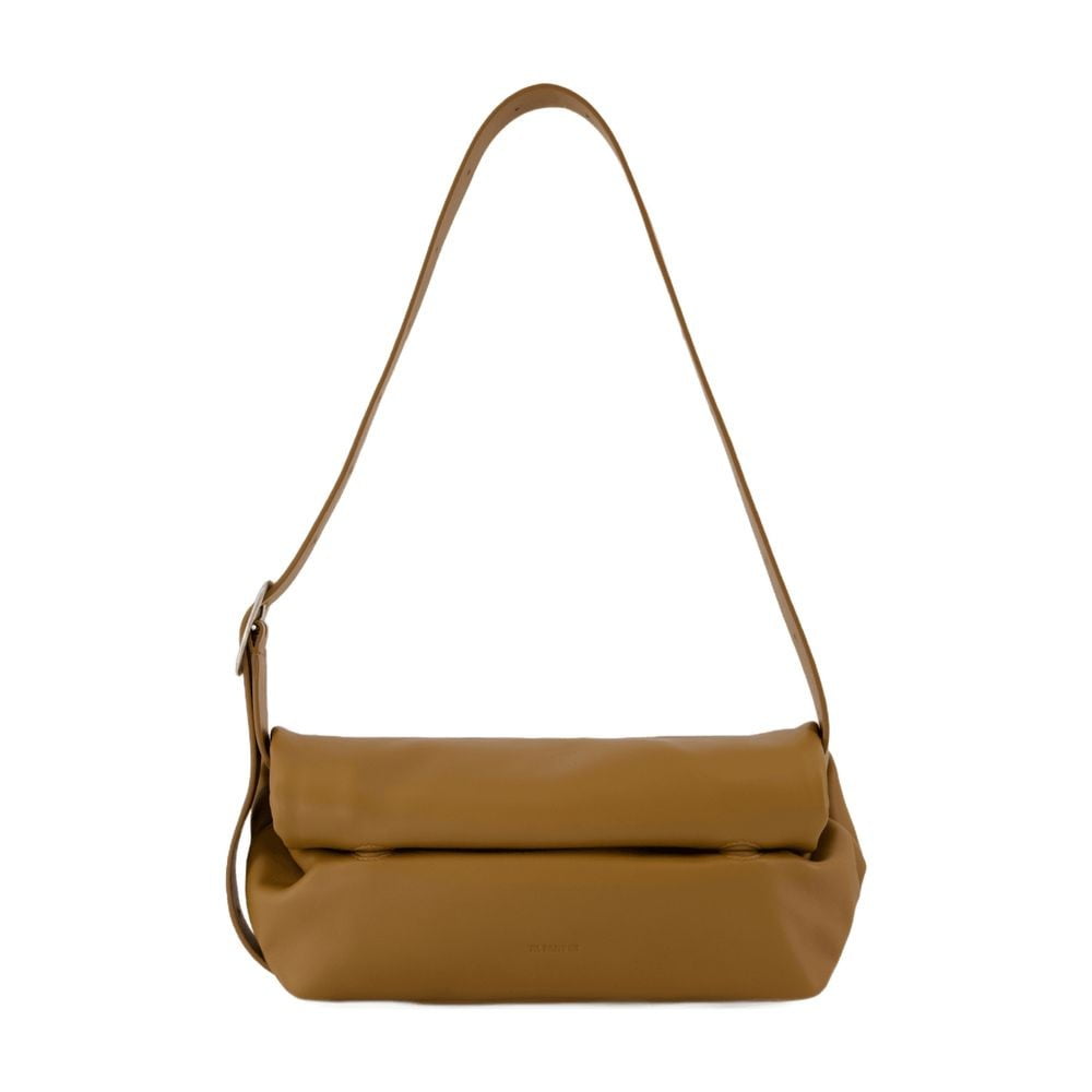 ショルダーバッグ・ポシェット Jil Sander Khaki Leather Rollup Small Square Belt Shoulder Jil Sander Women's Khaki Leather Rollup Small Square Belt