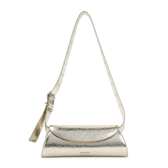Jil Sander Women's Textured Metallic Ovine Leather Shoulder Bag Neutrals