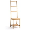 thumbnail image 1 of Jilary Bamboo Bath Towel Rack, Multifunctional Bathroom Floor Shelf, Floor Storage rack, Chair with Towel Rack, 1 of 6