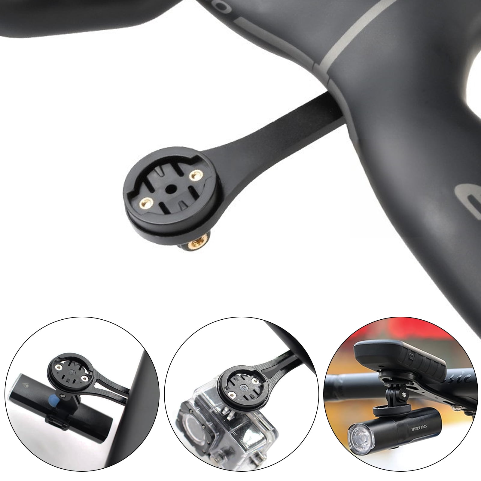 VGEBY Supporto Estensibile Per Manubrio Bici – Alluminio Per Computer Bryton E Action Cam, Con Attacco Per Luci