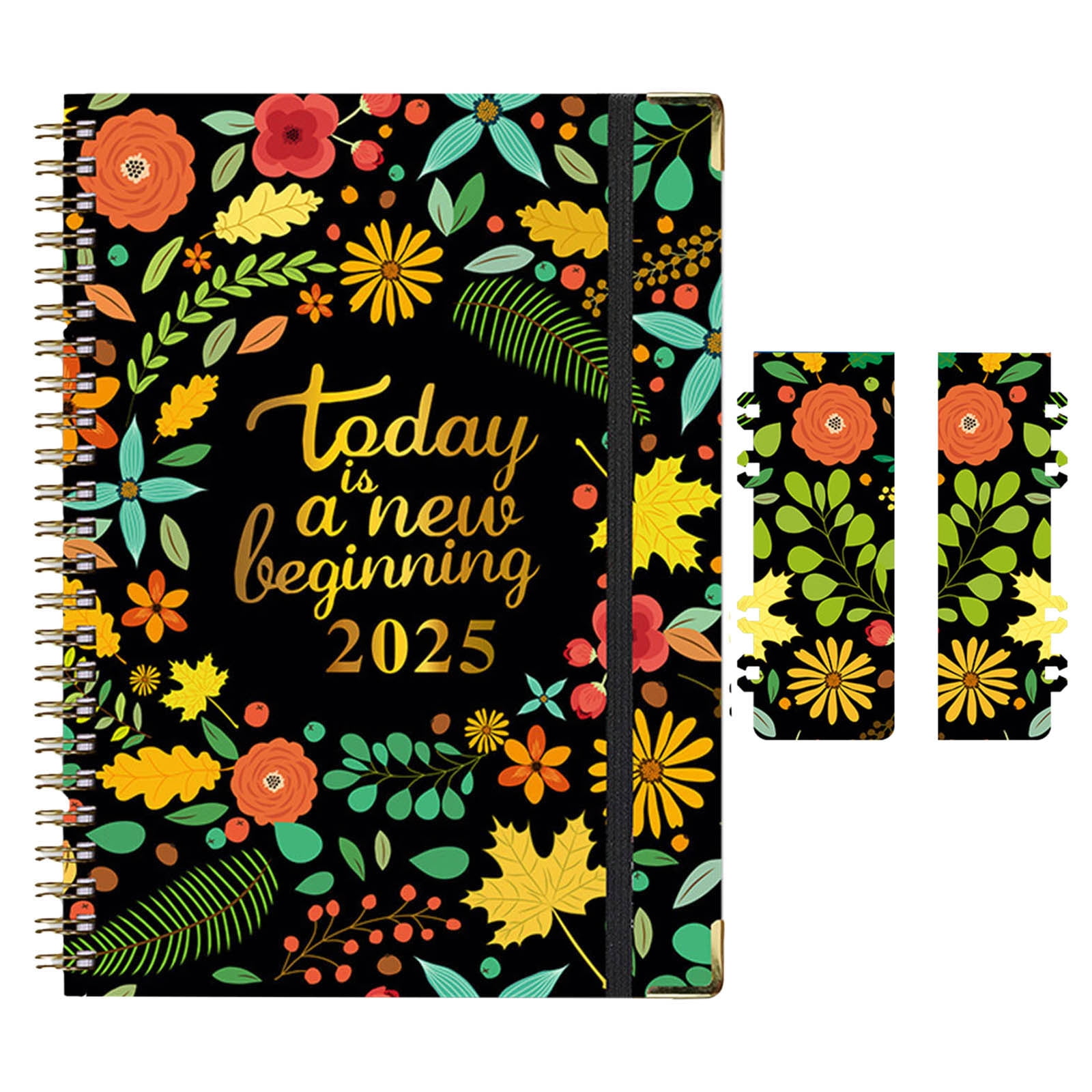 Jileiy 2025 Notebook Notepad A5 Coil Diary 365 Days Work Schedule