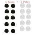 thumbnail image 1 of JilgTeok 1 Packs 10 Pairs Medium Size Clear Replacement Ear Buds Ear Tips Replacement Ear Gels Fits for Samsung, 1 of 5