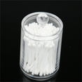 thumbnail image 1 of JilgTeok 1 Packs 10OZ Qtip Holder Dispenser for Cotton Ball Swab Round Pads Floss Plastic Jar for Bathroom Canister Storage Organization Vanity Makeup Organizer, 1 of 8
