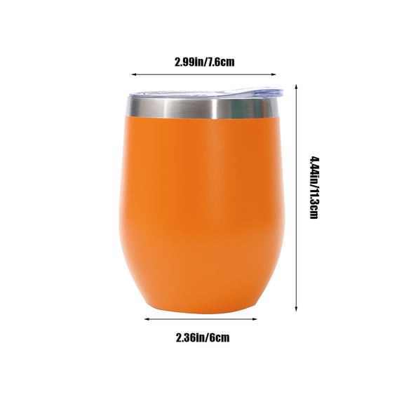 JilgTeok 1 Packs 12oz Insulated Coffee Mug Double Layer Small Beer Mug Mini U-Shape Stainless Steel Cups for Home Travel Camping Drinking