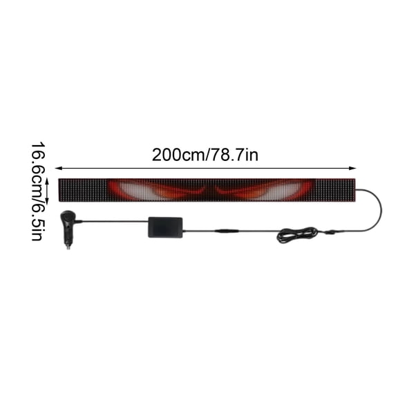 JilgTeok 1 Packs 1pcs Thin Flexible LED Display Screen Devil Eyes Lights Panel Suitable for Car Back Window Personalized Truck Windshield with Remote Car Decorations