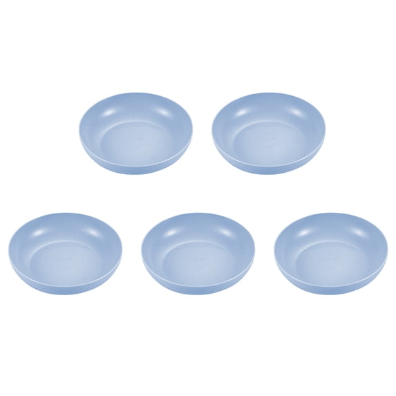 JilgTeok 1 Packs 5PCS Reusable Plastic Dinner Plates Set, 5.7 Inch Microwave & Dishwasher Safe, Shatterproof Lightweight Plates for Kitchen, Camping, Kids, Eco-Friendly