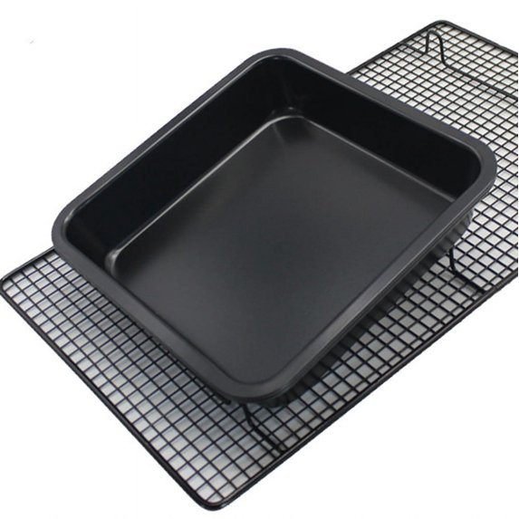 JilgTeok 1 Packs 8 inch Mini Rectangular Cake Pan Non-Stick Bakeware Cake Making Pan for Home Kitchen DIY Baking Cooking Tools Supplies