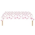thumbnail image 1 of JilgTeok 1 Packs Bow Tablecloths Girly Disposable Table Cover Cute Theme for Birthday Party Holiday Props Layout Decorations Supplies, 1 of 7