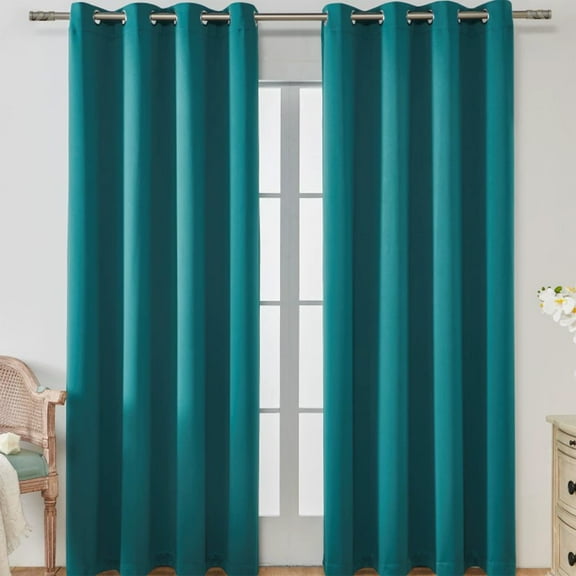 JilgTeok 1 Packs Curtains Panel Stacking Elegant Curtains for Bedroom Living Room Home Sunshade Light Blocking Round Hole Curtains 39X78Inch