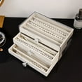 thumbnail image 1 of JilgTeok 1 Packs Drawer Multifunctional Dustproof Stackable Jewelry Box Simples Display Premium Jewelry Organizer Holder for Ring Stud Earring Necklace, 1 of 6