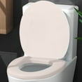 thumbnail image 1 of JilgTeok 1 Packs Durable Round Toilet Seat Plastic Soft Close Easy to Install and Clean for Household Bathroom, 1 of 8