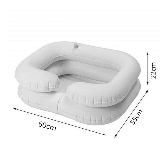 JilgTeok 1 Packs Inflatable Foldable Shampoo Basin Shampoo Bowl with Neck Support for Elderly Disabled Pregnant Women