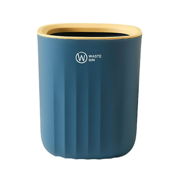 JilgTeok 1 Packs Mini Trash Can for Desk, Small Waste Bin for Home Office Kitchen Vanity, Plastic Desktop Garbage Bin, Green Gold, Compact & Stylish