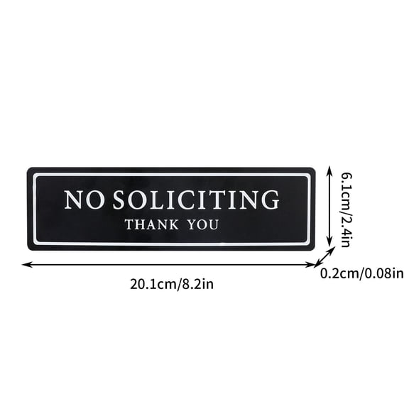 JilgTeok 1 Packs No Soliciting Sign for House Home Office or Business No Solicitation Signs for Front Door Self-Adhesive Weatherproof