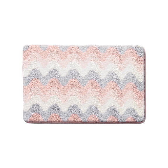 JilgTeok 1 Packs Non Slip Absorbent Bathroom Rug Mat Soft Polyester Carpet for Bedroom Entrance Floor Machine Washable 23.6x15.7in