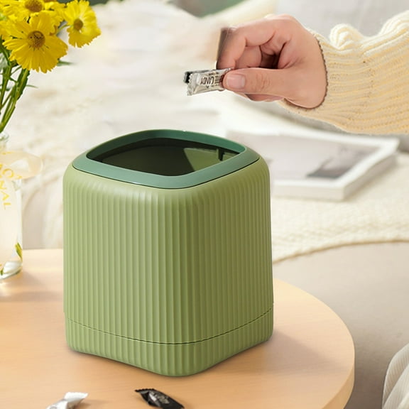 JilgTeok 1 Packs Open Desktop Trash Can Small Plastic Trash Bin Mini Trash Can Wastebasket for Bathroom Bedroom Laundry Room Kitchens