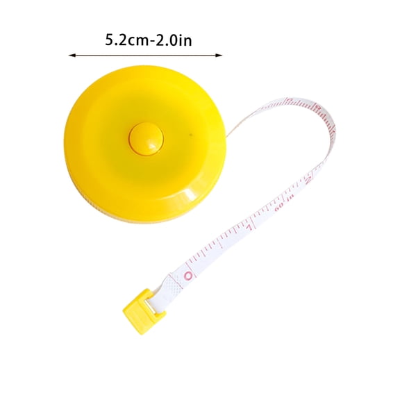 JilgTeok 1 Packs Portable Mini Tape Measure for Body Measurements - Waist Chest Legs Ruler Soft Retractable Sewing Tailor Cloth Student Meter Stick Small Convenient