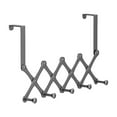 thumbnail image 1 of JilgTeok 1 Packs Retractable Over The Door Hooks with 5 Hooks Behind The Door Hanging Rack Shelves Backpack Towel Hangers for Bedroom Bathroom Kitchen Closet, 1 of 1