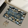 thumbnail image 1 of JilgTeok 1 Packs Simulation Vision Pebble Stone Print Bath Mat Non Slip Super Absorbent Quick Dry Entrance Door Floor Mat for Shower Toilet, 1 of 1
