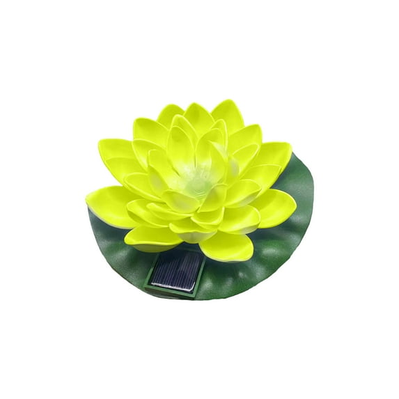 JilgTeok 1 Packs Solar Pool Lights Floating Lotus Flower Light LED Floating Solar Pond Light for Pool Garden Home Spring Decoration