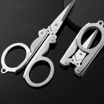 JilgTeok 1 Packs Stainless Steel Folding Scissors Small Scissors Nail Clippers Fishing Scissors Mini Stainless Steel Folding Travel Scissors for Home Office Outdoor Mini Craft Cutter