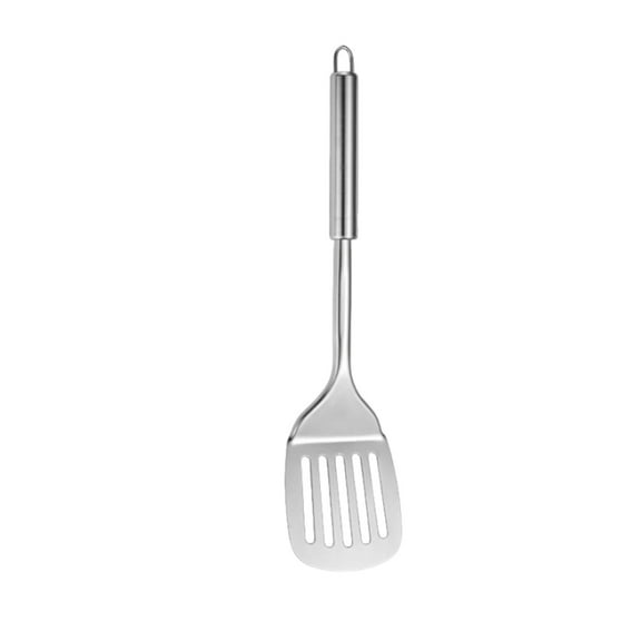 JilgTeok 1 Packs Stainless Steel Spatula Round Pipe Handle Spatula Slotted Turner for Cooking Utensils Kitchen Cookware