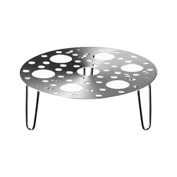 JilgTeok 1 Packs Stainless Steel Steamer Basket for Pressure Cooker Foldable 3 Legs Steaming Rack for Vegetables Dumplings with Holes Even Heating Kitchen Cooking Tool